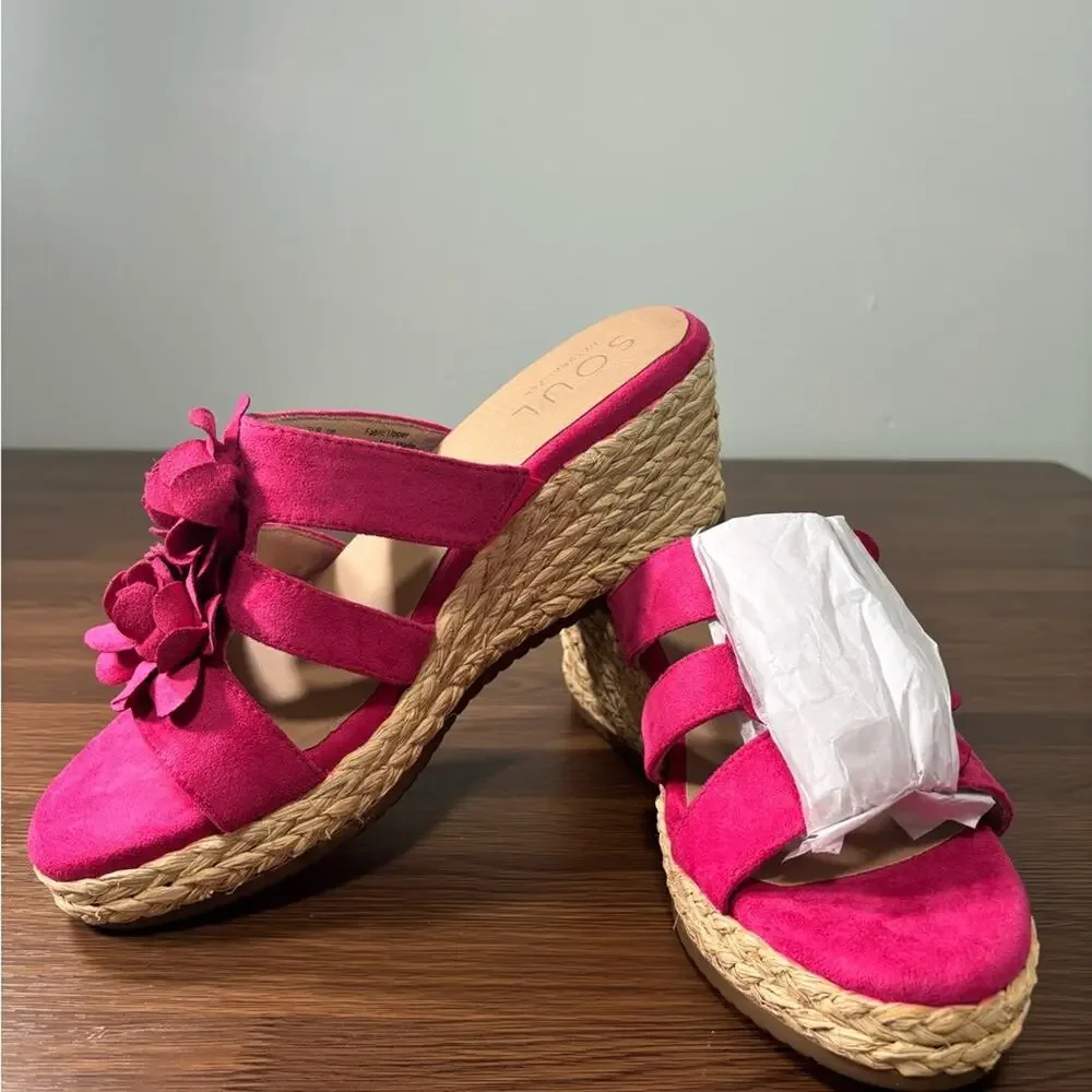 SOUL Naturalizer Pink Floral Espadrilles‎ NWOT Size 11